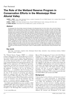 The Role of the Wetland Reserve Program in Conservation Efforts in