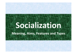 unit 4 - Meaning of Socialization