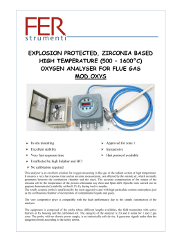oxygen analyser for flue gas mod.oxys