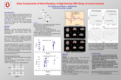 A High-Density ERP Study of Lexical Access