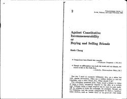 Against Constitutive Incommensurability, or, Buying