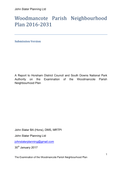 Examiners Report - South Downs National Park Authority