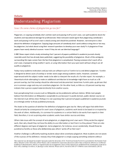 Plagiarism DI - Daniels Fund Ethics Initiative