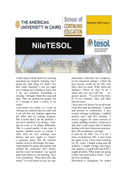 NileTESOL Newsletter Issue 4