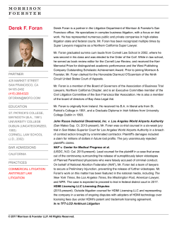 Foran, Derek - Morrison Foerster
