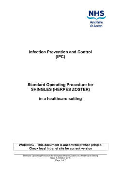 Standard Operating Procedure for SHINGLES