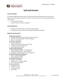 Soil and Erosion
