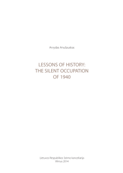 lessons of history: the silent occupation of 1940