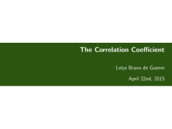 The Correlation Coefficient
