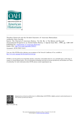 Theodore Roosevelt and the Divided Character of American