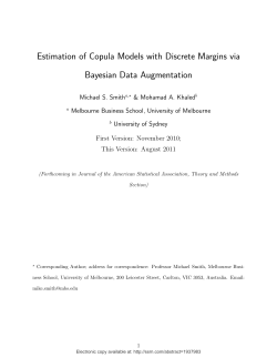 Estimation of Copula Models with Discrete Margins via Bayesian