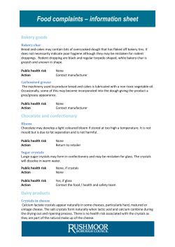 food complaints leaflet