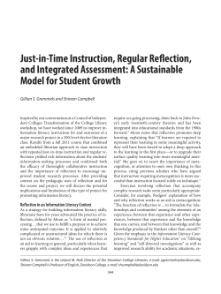 Just-in-Time Instruction, Regular Reflection, and Integrated