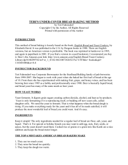 teri`s under-cover bread baking method