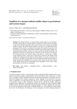 Equilibria of a charged artificial satellite subject to gravitational and