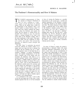 The Pardoner`s Homosexuality and How It Matters