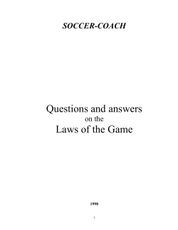Laws of the Game - Blue Quill Community League