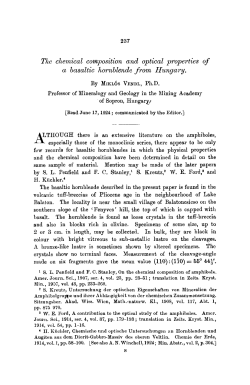 The chemical composition and optical properties of a basaltic