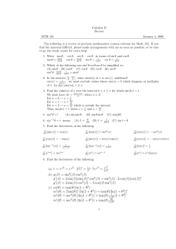 t &middot; [t1 2 ] = 1 (b) g(&beta;) = sin2(&beta;) cos2(&beta;) g (&beta;) = 2 sin(&beta;)[sin(&beta;)] cos 2(&beta;