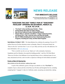 news release - Santa Barbara Zoo