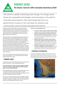 energy 2030 - Australian Greens