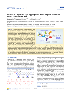 Molecular Origins of Dye Aggregation and Complex Formation