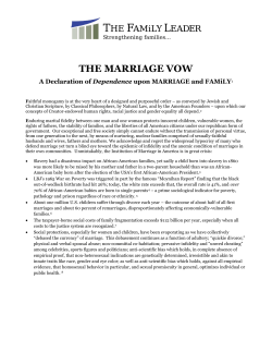 The Marriage Vow - The FAMiLY LEADER
