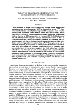 impact of broadband seismology on the understanding of strong