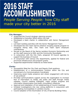 2016 Staff Accomplishments