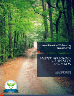 Master Herbology and Advanced Nutrition program