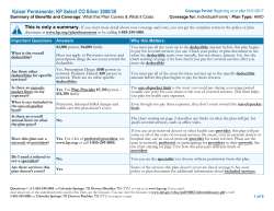 Kaiser Permanente: KP Select CO Silver 2000/30