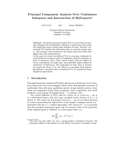 Principal Component Analysis Over Continuous Subspaces and