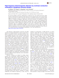 High frequency electromagnetic detection by nonlinear conduction
