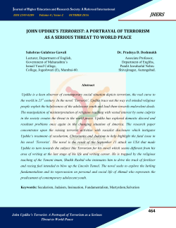 464 JOHN UPDIKE`S TERRORIST: A PORTRAYAL OF TERRORISM