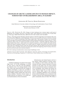 CHANGES OF ARCTIC LANDSCAPE DUE TO HUMAN IMPACT