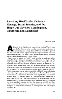 Rewriting Woolf s Mrs. Dalloway