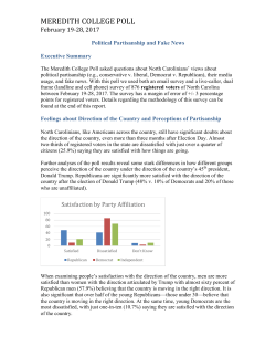 MEREDITH COLLEGE POLL