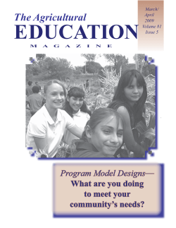 The Agricultural - National Association of Agricultural Educators