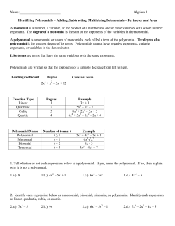 Adding, Subtracting, Multiplying Polynomials &ndash; Perimeter
