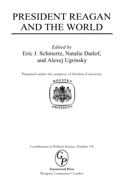 president reagan and the world