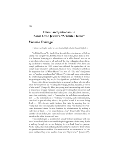 Christian Symbolism in Sarah Orne Jewett`s &ldquo;A White Heron&rdquo;