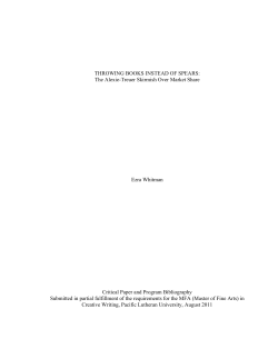 THROWING BOOKS INSTEAD OF SPEARS: The