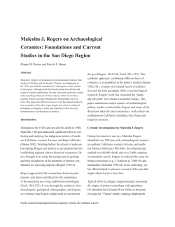 Malcolm J. Rogers on Archaeological Ceramics: Foundations and