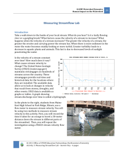 Answer Key - Measuring Streamflow
