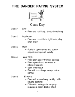 FIRE DANGER RATING SYSTEM Class Day