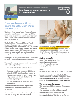 Could you be exempt from paying the Safe, Clean Water property tax?