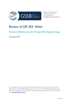 Review of GRI 303: Water - Global Reporting Initiative