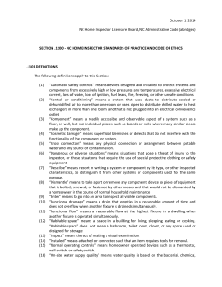 NC Standards of Practice