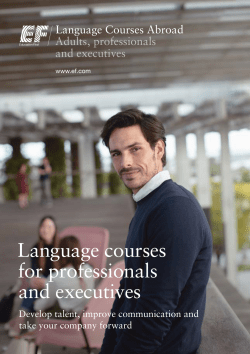 Language courses for professionals and executives