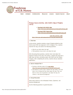 Primary Source Activity: John Smith`s Map of Virginia (1612)